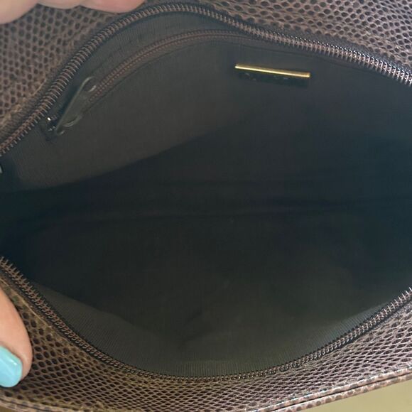 Vintage Ganson Brown leather Crossbody Bag New - Picture 8 of 11